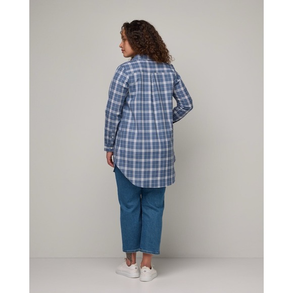 Wool& Womens Florence Merino Wool And Linen Tunic Shirt Sz L - Picture 2 of 9